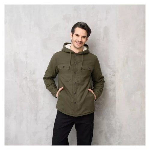 Mens Flannel Shirt Jacket Green