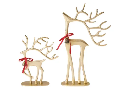 Merry Moments 2 piece Gold Dramatic Reindeer