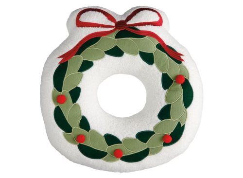 Merry Moments Wreath Holiday Shaped Pillow