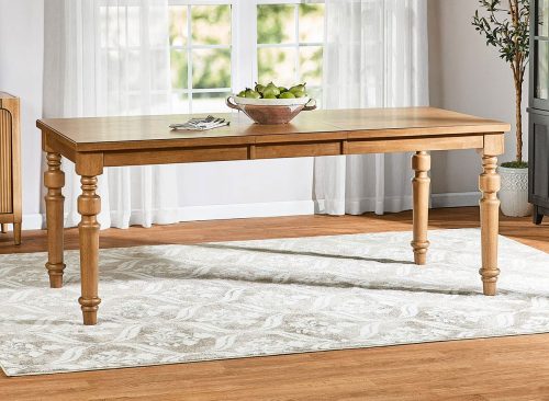 My Texas House Perry Extendable Dining Table in Warm Brown Finish