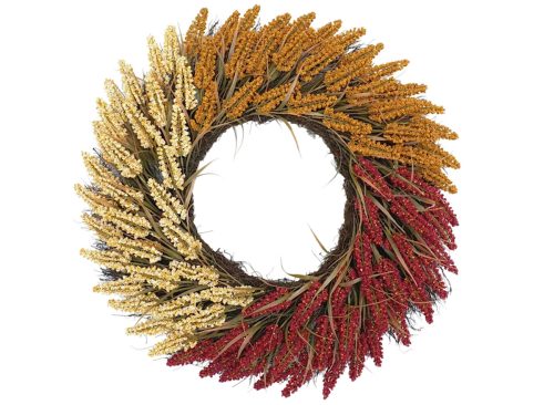 Orange, Yellow & Red Heather Wreath
