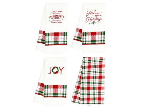 Red and Green Plaid Kitchen Towel