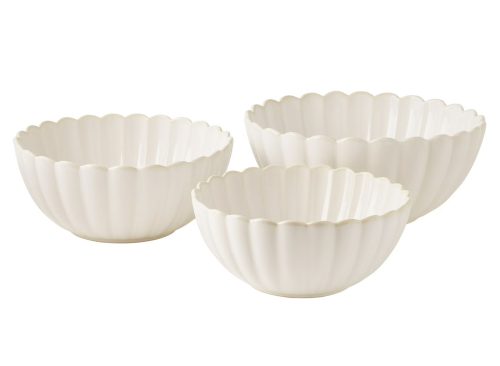 The Pioneer Woman Colette Stoneware Nesting Bowls, Cream, Set of 3