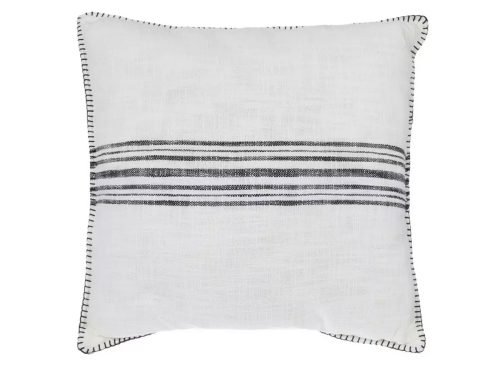White & Black Catalina Striped Pillow