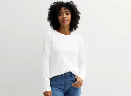 Women's Sonoma Goods For Life® Everyday Long Sleeve Crewneck Tee