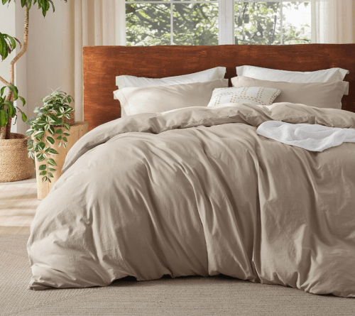 Bedsure washed cotton duvet on a bed