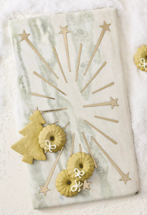 marble and gold cheese board