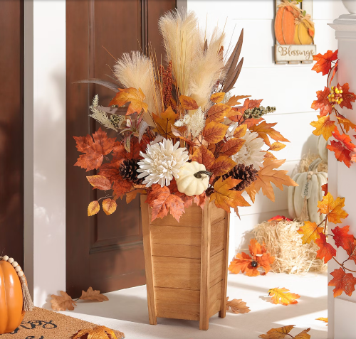 fall floral greeter arrangement