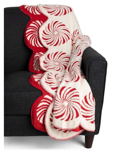 candy cane throw