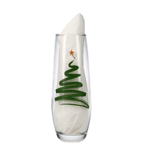 christmas tree stemless flute