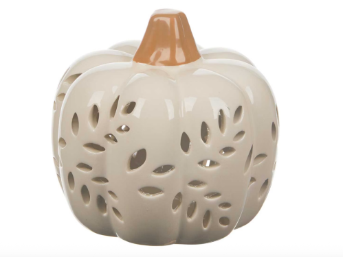 white ceramic pumpkin