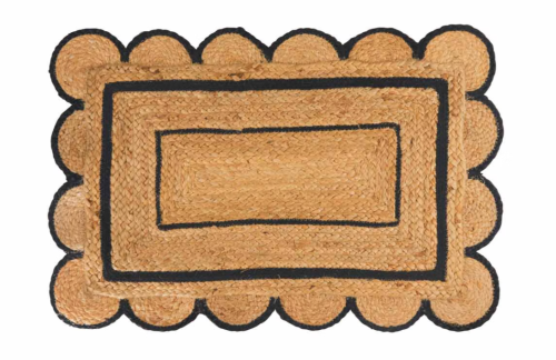 scalloped jute rug