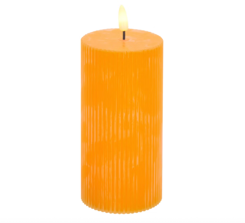 orange flameless candle