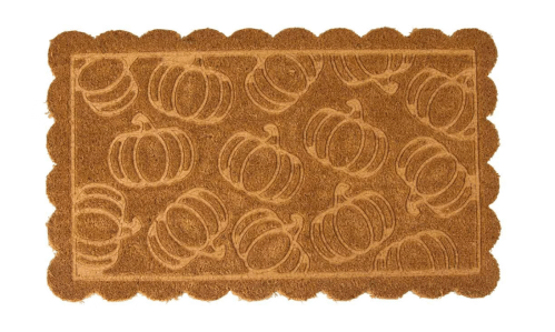 pumpkin coir doormat