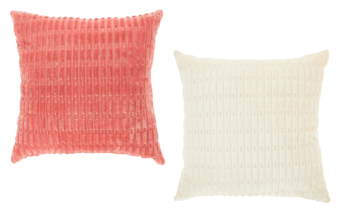 peach and cream throw pillows