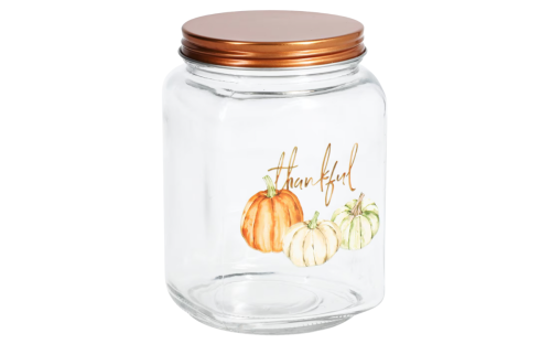 thankful pumpkin jar