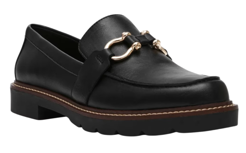 black chunky loafers