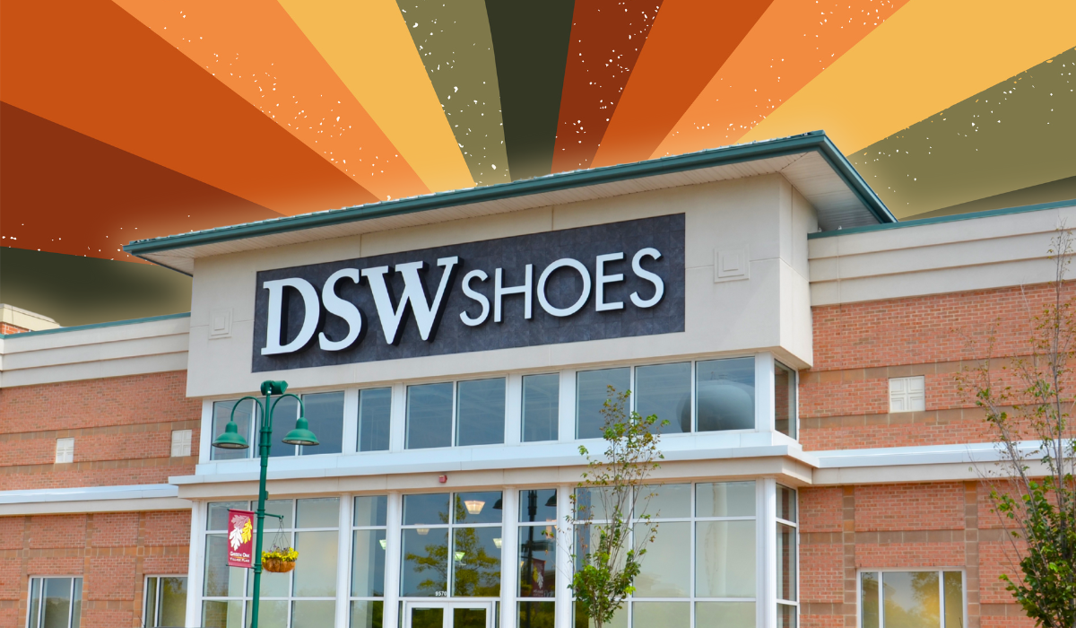 DSW store with fall colors background