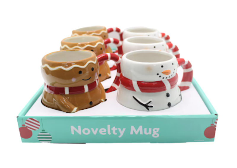 Christmas character-shaped mugs