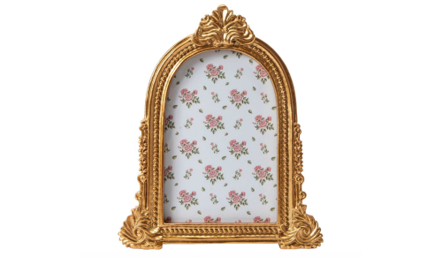 gold arched photo frame
