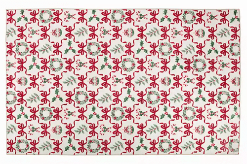 christmas bow rug