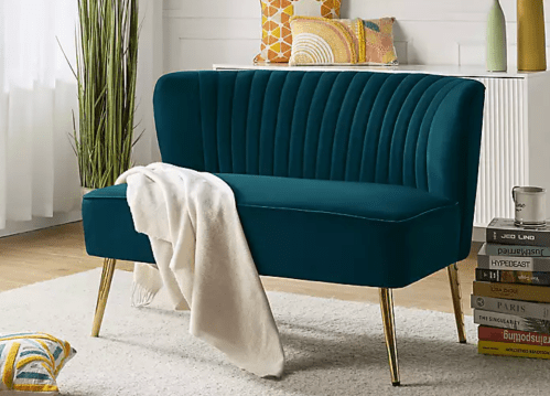 dark teal love seat