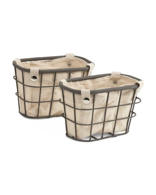 lined wire baskets