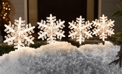 snowflake pathway lights