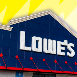 Lowe's store with a yellow background