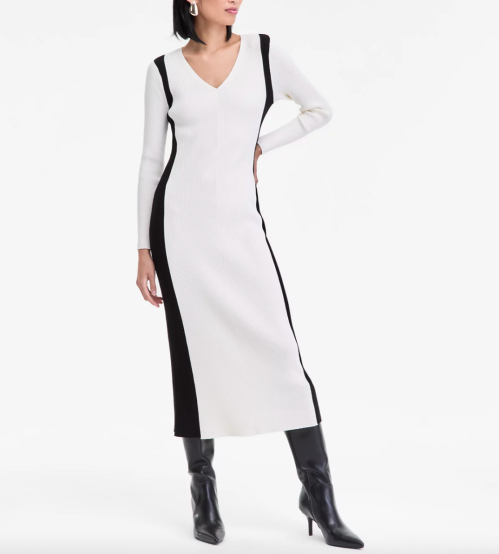 black and white dress