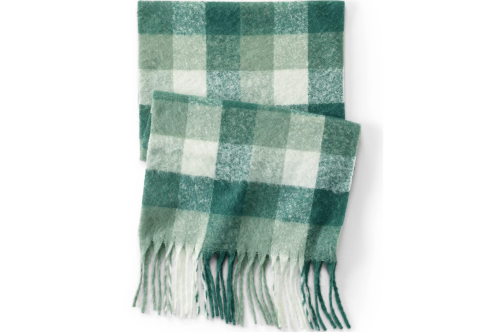 green checked chunky scarf