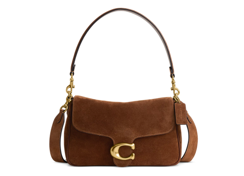 brown suede purse
