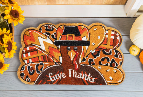 Thanksgiving turkey door mat