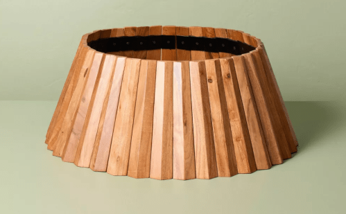 wooden christmas tree skirt