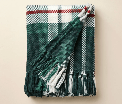 plaid christmas blanket