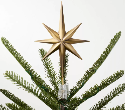 gold christmas tree star topper