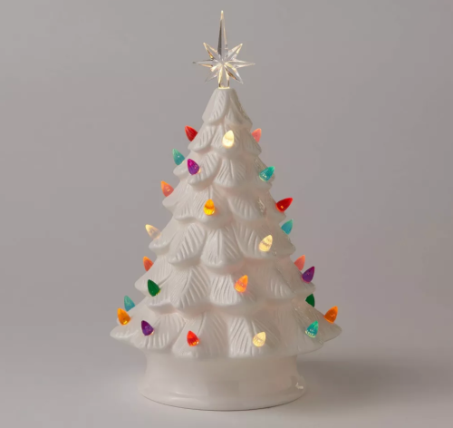 vintage white ceramic christmas tree