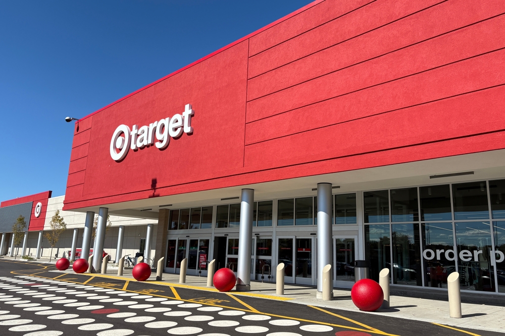 A Target storefront with a red awning