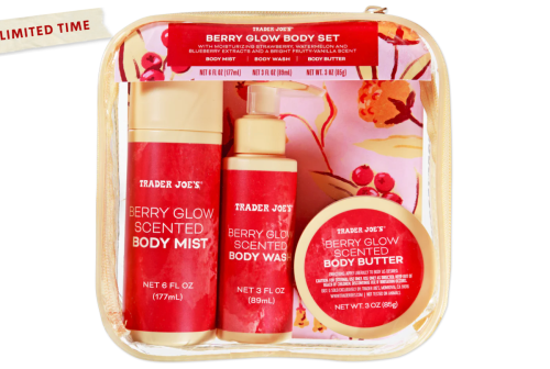 Trader Joe's berry glow body set