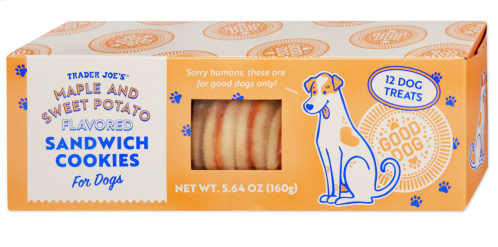 maple and sweet potato dog treat sandwich cookies