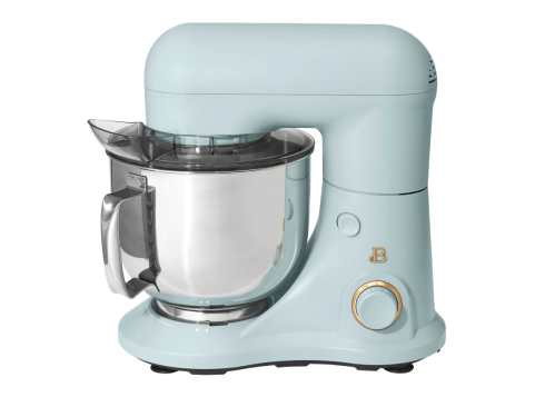 light blue stand mixer