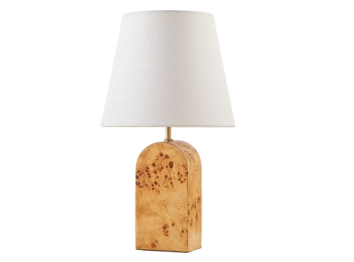 burl wood table lamp