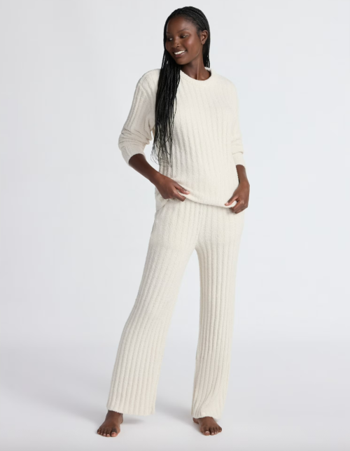 woman wearing cozy pajamas