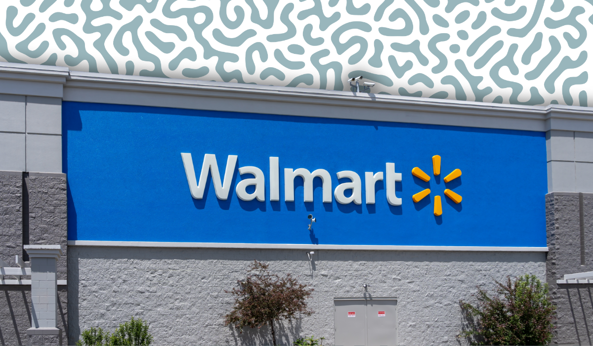 walmart store with a squiggle background