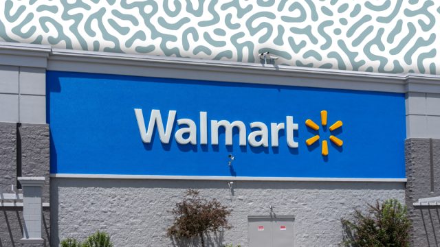 walmart store with a squiggle background