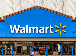 Walmart store with an off-white sweater background