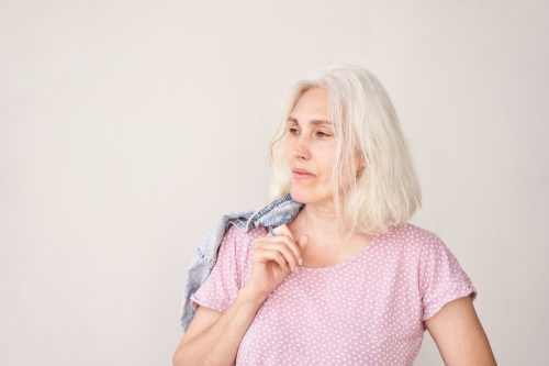 woman with overly bleached hair
