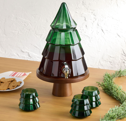 christmas tree drink set