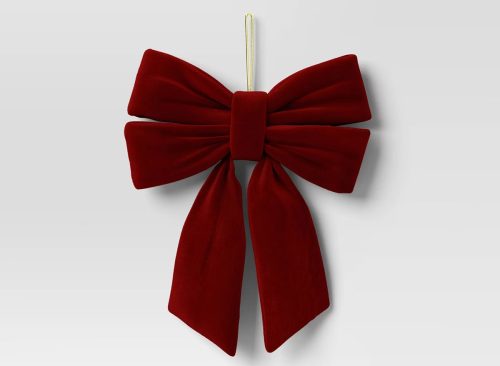 12" Christmas Velvet Bow - Wondershop™