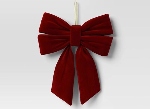 12" Christmas Velvet Bow - Wondershop™